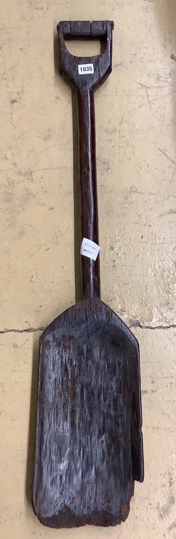 A 19th century malt shovel